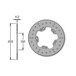 Disque de frein 1tek d. 220 arrire aprilia rs 1999> mbk x - power yamah