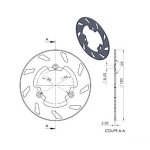 Disque de frein ng brake disc d. 185 arrire droit - 010