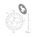 Disque de frein ng brake disc d. 190 avant gauche - 023 Disque de frein ng brake disc d. 190 avant gauche - 023