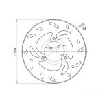 Disque de frein ng brake disc d. 200 arriere - 014