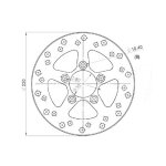 Disque de frein ng brake disc d. 220 avant droit - 086 Disque de frein ng brake disc d. 220 avant droit - 086