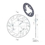 Disque de frein ng brake disc d. 240 peugeot xp6 xps - 152 Disque de frein ng brake disc d. 240 peugeot xp6 xps - 152