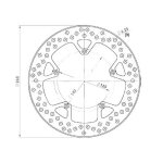 Disque de frein ng brake disc d. 260 avant gauche fixe nexus 500 '03 - ' Disque de frein ng brake disc d. 260 avant gauche fixe nexus 500 '03 - '