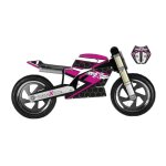 Draisienne bois kiddimoto avec kit d�co fushia