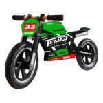 Draisienne moto kiddimoto bois noir kit déco kawasaki team 33 Draisienne moto kiddimoto bois noir kit déco kawasaki team 33