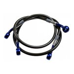Durite d embrayage aviation carbone raccords bleu ducati 900 ss 91 - 9