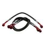 Durite d embrayage aviation carbone raccords rouge ducati 900 ss 91 -