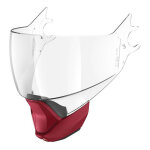 Ecran casque shark evojet clair ar / ab + mentonni�re rouge mat