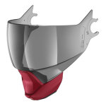 Ecran casque shark evojet fum� 50% ar / ab + mentonni�re rouge mat