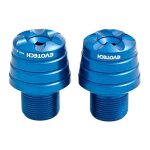 Embouts de guidon evotech bleus kawasaki zx - 6r 636 13 - 16