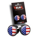 Embouts de guidon pour vlo de route velox usa flag (paire)