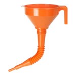 Entonnoir plastique pressol orange avec bec flexible à 160mm Entonnoir plastique pressol orange avec bec flexible à 160mm