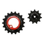 Galets de dérailleur tripeak aopw céramic 12v 11 - 18 dents rouge Galets de dérailleur tripeak aopw céramic 12v 11 - 18 dents rouge