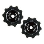 Galets de dérailleur tripeak céramic 10 - 11v 10 dents noir campag Galets de dérailleur tripeak céramic 10 - 11v 10 dents noir campag