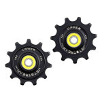 Galets de dérailleur tripeak céramic 12v 11 dents noir - shimano dur Galets de dérailleur tripeak céramic 12v 11 dents noir - shimano dur