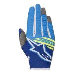 Gants cross alpinestars radar flight bleu / jaune fluo - 2xl