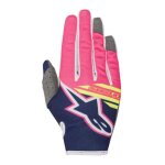 Gants cross alpinestars radar flight bleu / rose fluo / blanc - 2xl