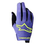 Gants cross alpinestars radar purple / yellow fluo - s