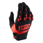 Gants cross enfant 100% airmatic noir / rouge - m
