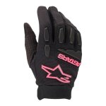 Gants cross femme alpinestars full bore stella noir / rose fluo - m