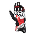 Gants cuir alpinestars gp pus r v3 black / white / bright red - s