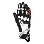 Gants cuir alpinestars gp pus r v3 black / white / red fluo - s