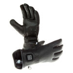 Gants cuir chauffants femme helstons nelly heating noir / noir - t7