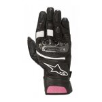 Gants cuir femme alpinestars stella sp - 2 v2 noir / fushia - xs