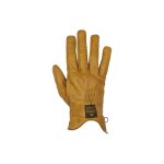 Gants cuir femme helstons swallow gold / marron - t6