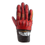 Gants cuir femme von dutch x helstons jackie air noir / rouge / gold - t6