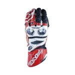 Gants cuir five rfx race blanc / rouge 2021 - xs