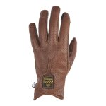 Gants cuir helstons condor air choco / noir - t12
