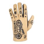 Gants cuir helstons kustom beige (motor) - t11