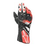 Gants cuir / textile alpinestars sp - 8 v3 noir / blanc / bright rouge - m