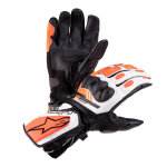Gants cuir / textile alpinestars sp - 8 v3 noir / blanc / rouge fluo - s