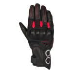 Gants cuir / textile bering pitts noir / rouge - t8