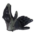 Gants cuir / textile dainese karakum ergo - tek noir / vert army - xs