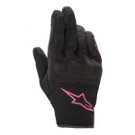Gants cuir / textile femme alpinestars stella s - max drystar noir / fuchsia