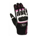 Gants cuir / textile femme bering lady ursula noir / fuchsia - 7