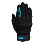 Gants cuir / textile femme furygan jet lady d3o noir / turquoise - l