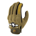 Gants cuir / textile helstons thunderbolt kaki / noir - t10