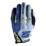 Gants enduro five e2 gris / jaune fluo / navy - m