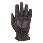Gants �t� cuir pull up helstons velvet marron - t11