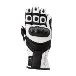 Gants moto cuir rst sport mid waterproof blanc / noir - xs