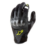 Gants textile / cuir alpinestars smx - 1 air v2 noir / jaune fluo - l