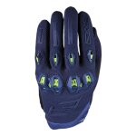 Gants textile five stunt evo 2 bleu nuit / jaune fluo - xs