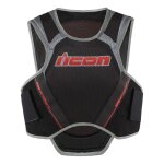 Gilet de protection icon softcore noir / gris / rouge - s Gilet de protection icon softcore noir / gris / rouge - s