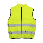 Gilet de s�curit� premium jaune r�fl�chissant avec zip et poche