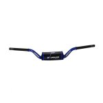 Guidon doppler oversize 28. 6 alu noir mat / bleu avec mousse