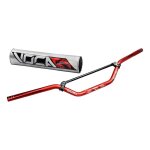 Guidon voca racing cross 22. 2mm rouge mousse argent